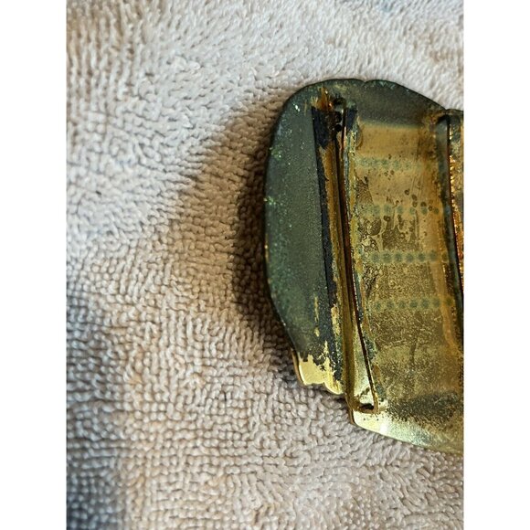 Rare 1970s Chanel Gold Colored LADYS HEAD W/ Pearl Belt Buckle (Poor Shape) - Picture 9 of 16